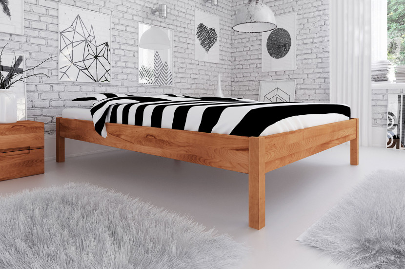 Rama łóżka VENTO A 80x190 cm bez Zagłówka Buk Dziki