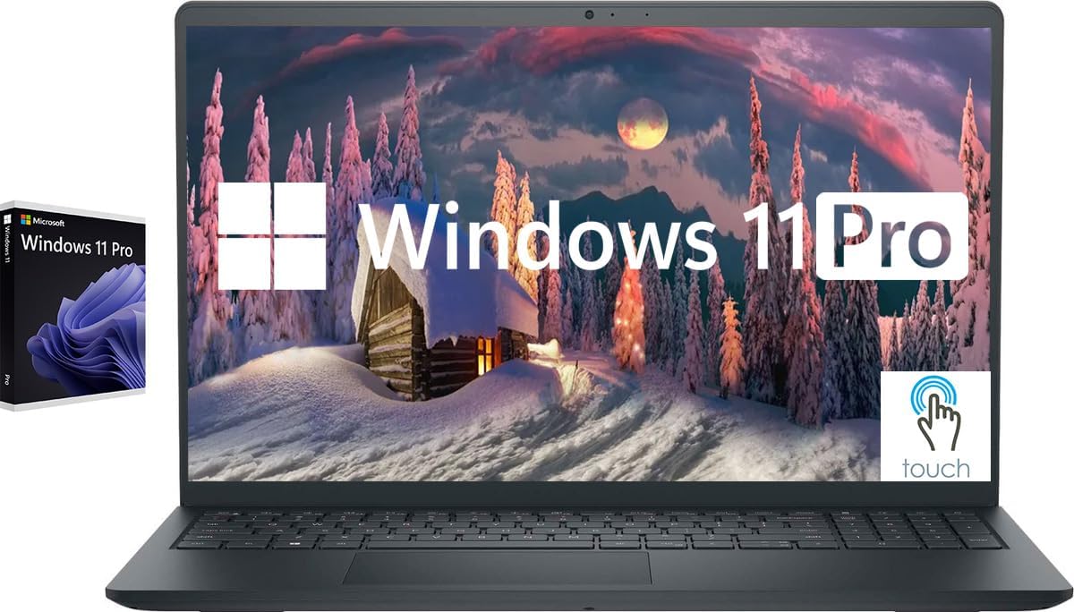 Dell Inspiron Touchscreen Laptop  15.6 Business & Student Laptop Computer  Windows 11 Pro Laptop 32GB RAM 1TB SSD  Intel i5-1155G7 Processor  Full HD IPS Display  Numeric Keypad  HDMI  Carbon Black