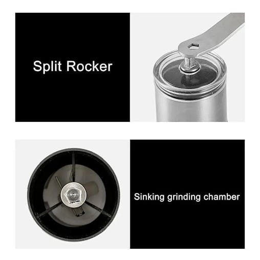 NNEOBA Manual Coffee Grinder Adjustable Burr Hand Coffee Grinder Black