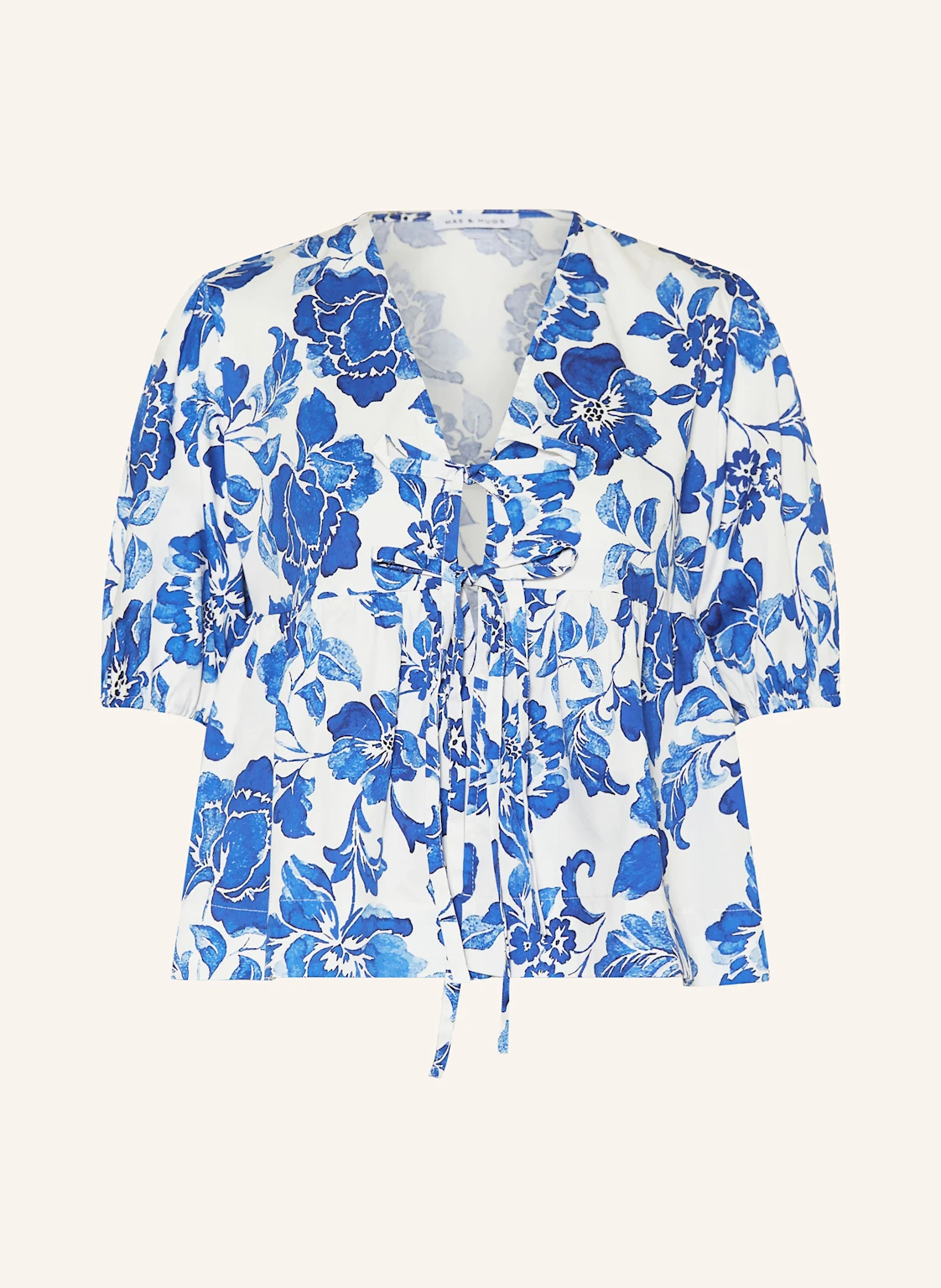 MRS & HUGS Cropped-Bluse