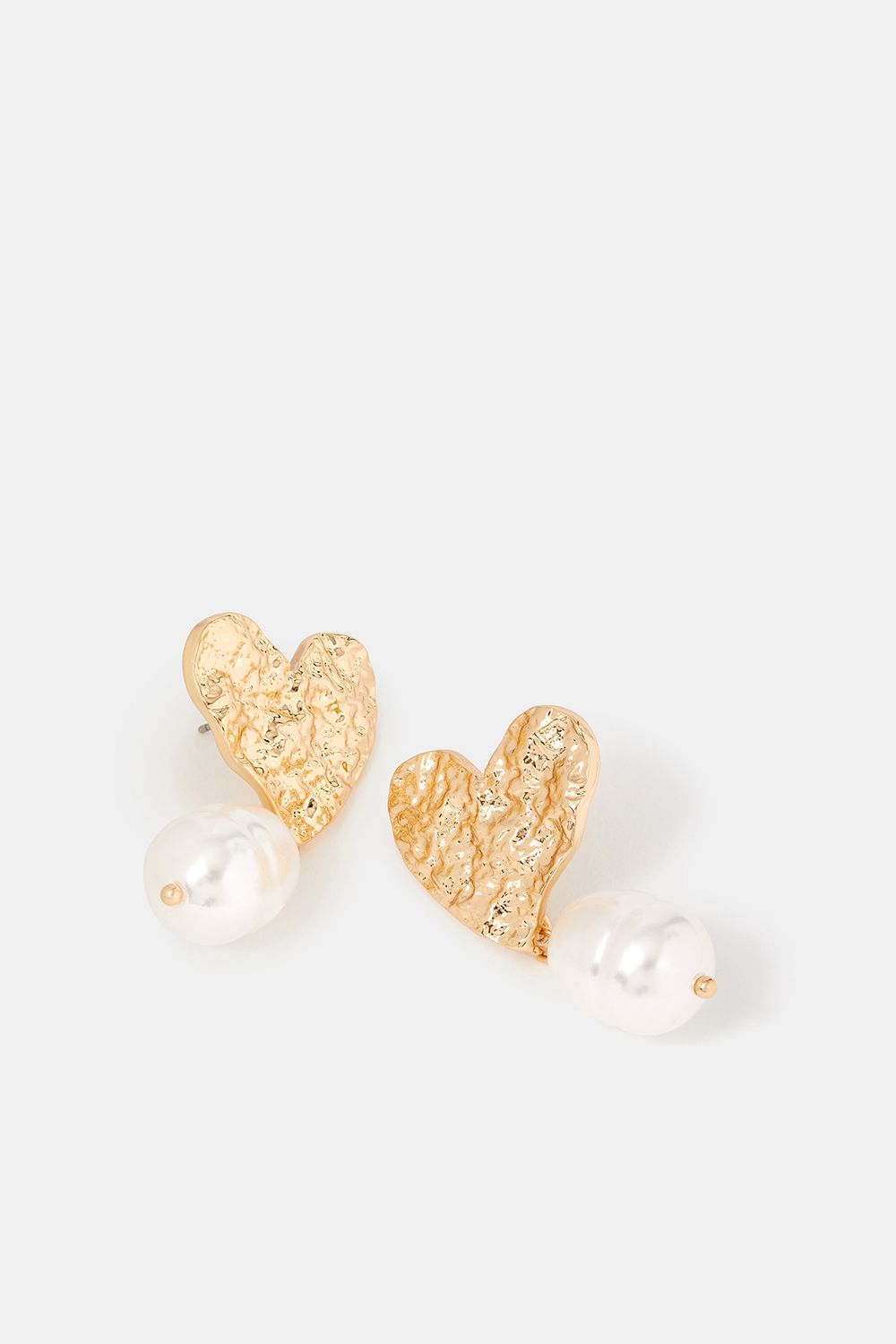 Accessorize Heart Pearl Drop Earrings