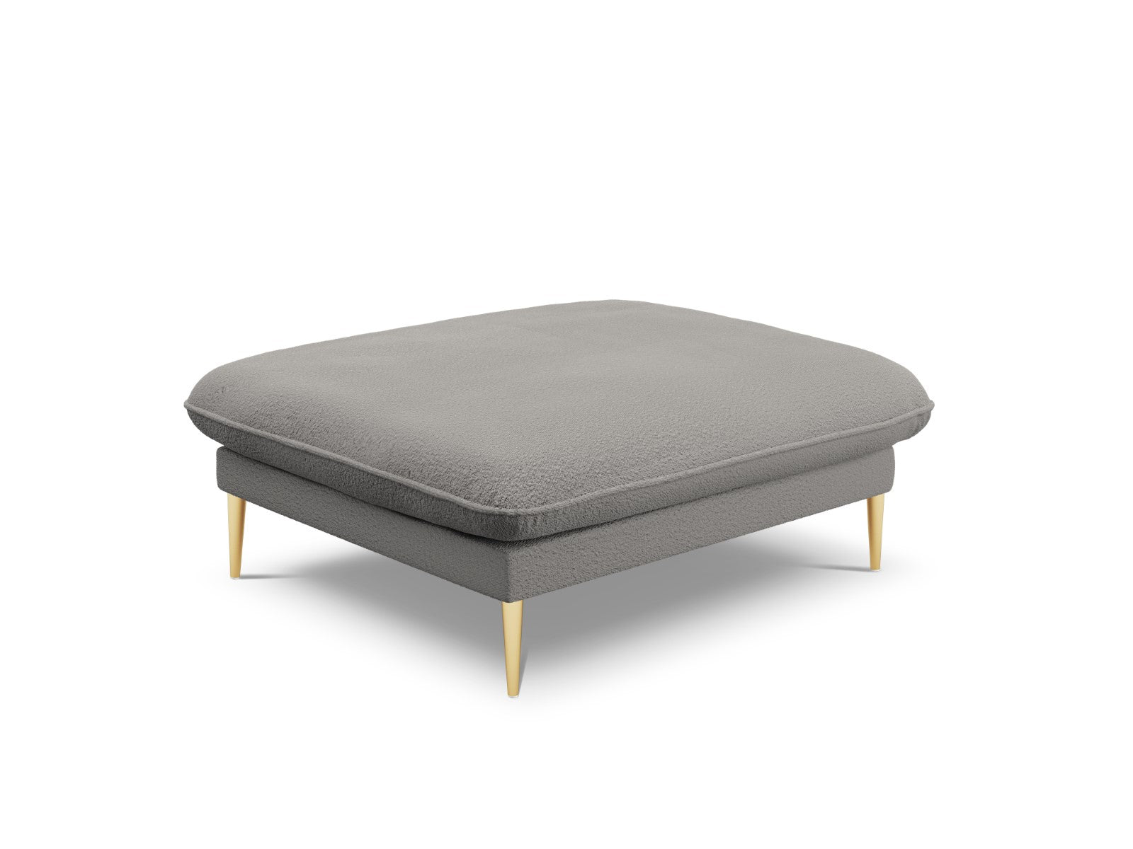 Cosmopolitan Design Poef Vienna boucle, grijs - 73x93x43cm