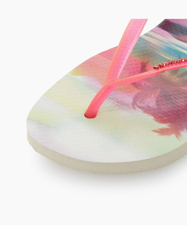 Fluoro Jelly Flip Flops Pink - Havaianas Fluoro Jelly Tropical Flip Flops