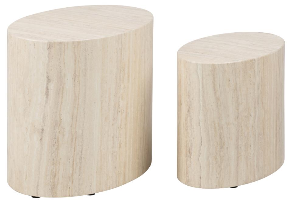 Rebellenclub Salontafel Gubbio - 48 x 33 cm - Beige