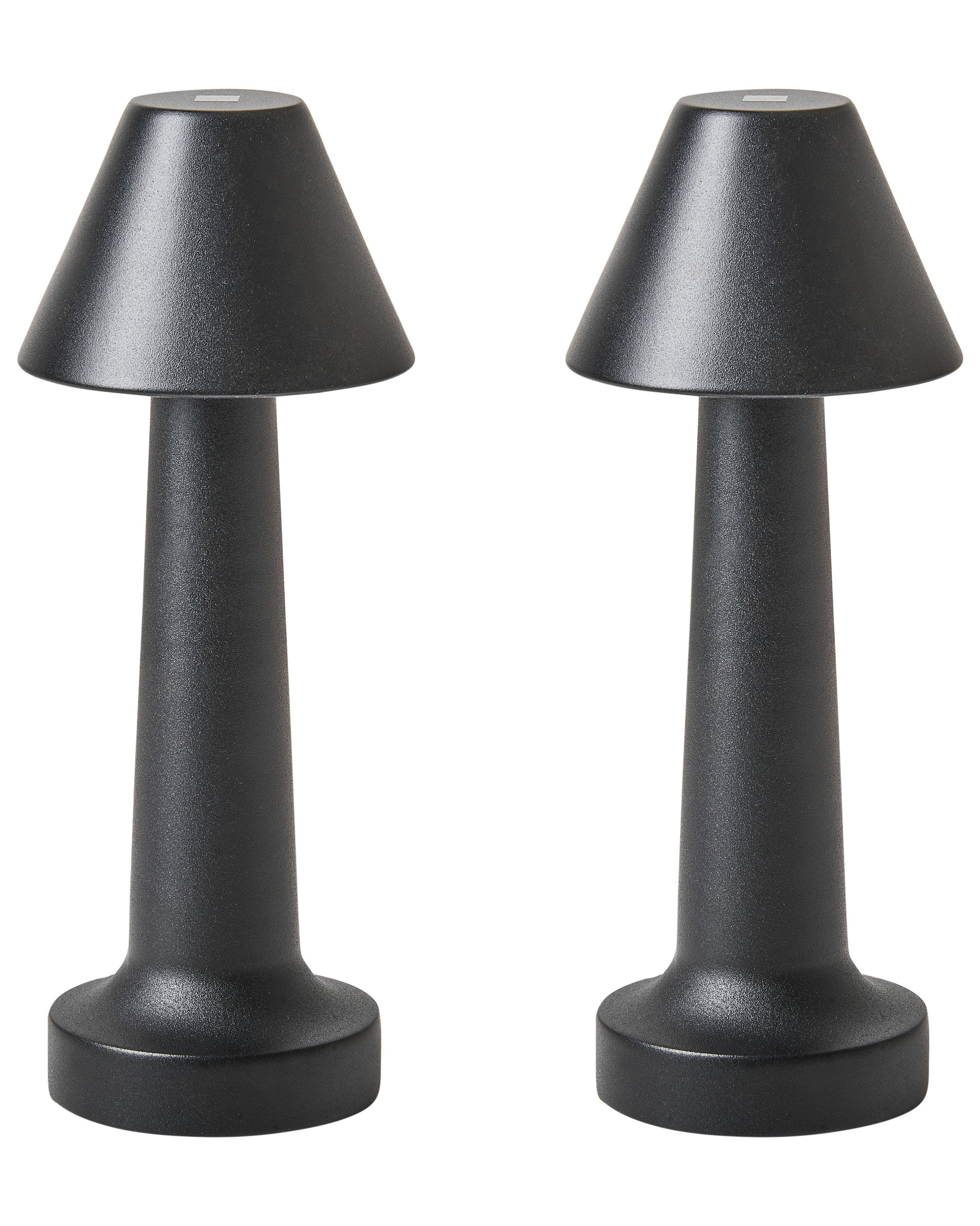 2 lampy stołowe nocne metalowe czarne