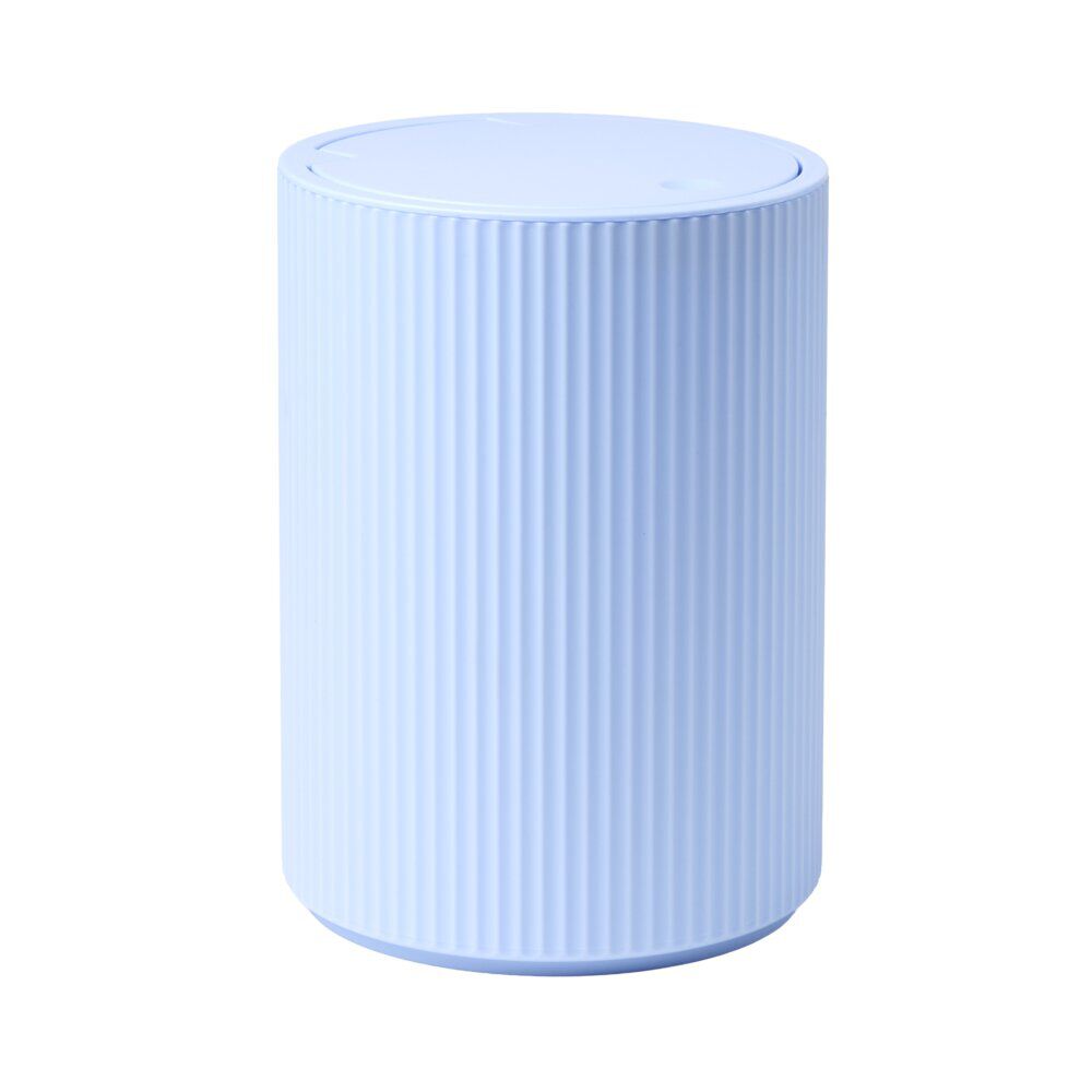 Poubelle salle de bain 5L plastique stries Ø18,5xH24cm (3&nbsp;modèles)