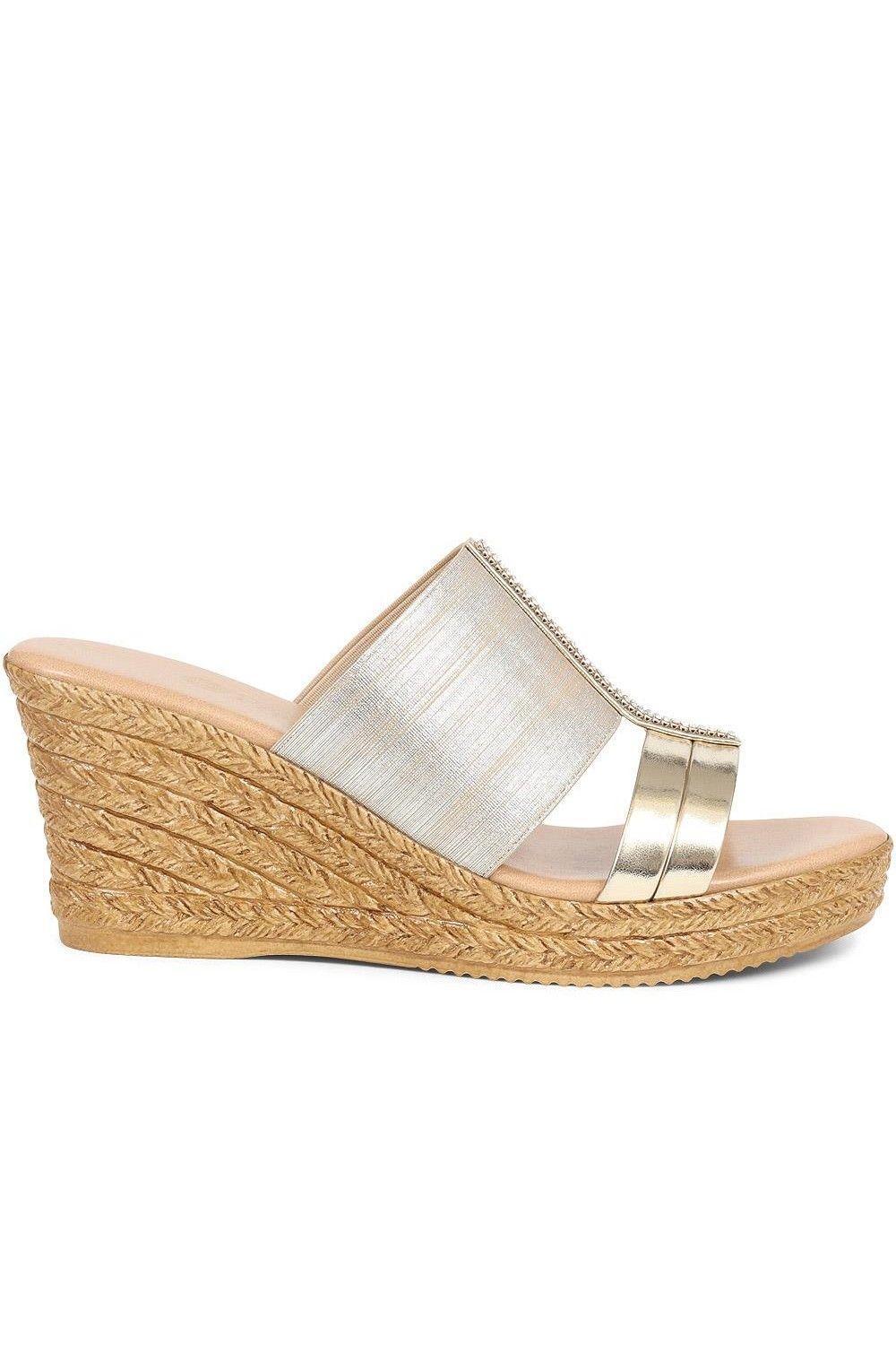 Pavers Metallic Wedge Espadrilles
