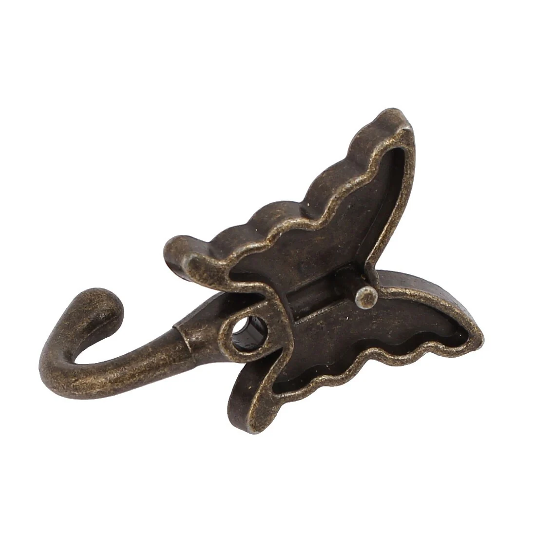 Robe Clothes Hat Butterfly Key Coat Hooks Wall Hanger 2pcs - Bronze Tone
