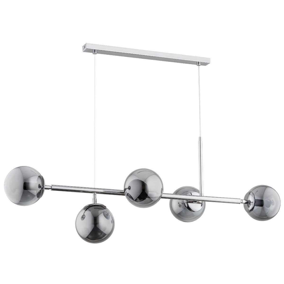 Lampa wisząca chomowano-grafitowa DANSA 5xE14x40W wym: 80x110x31,5 cm Alfa