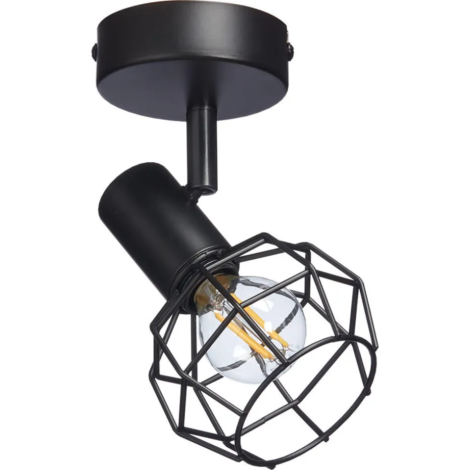 Kwantum Spots | Spot Deva Zwart – 1-lichts