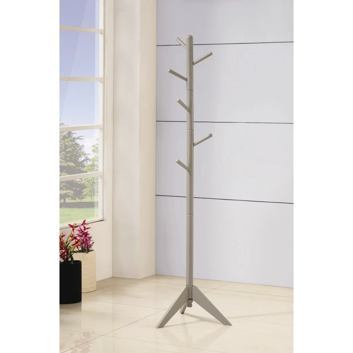 Cahul 6-hook Rubberwood Coat Rack