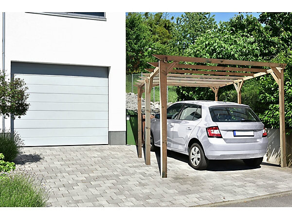 Carport voiture en bois 
