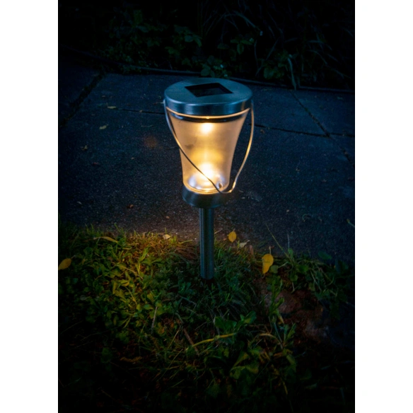 Solarleuchte, 0,3 Ah, LED, Metall/Kunststoff