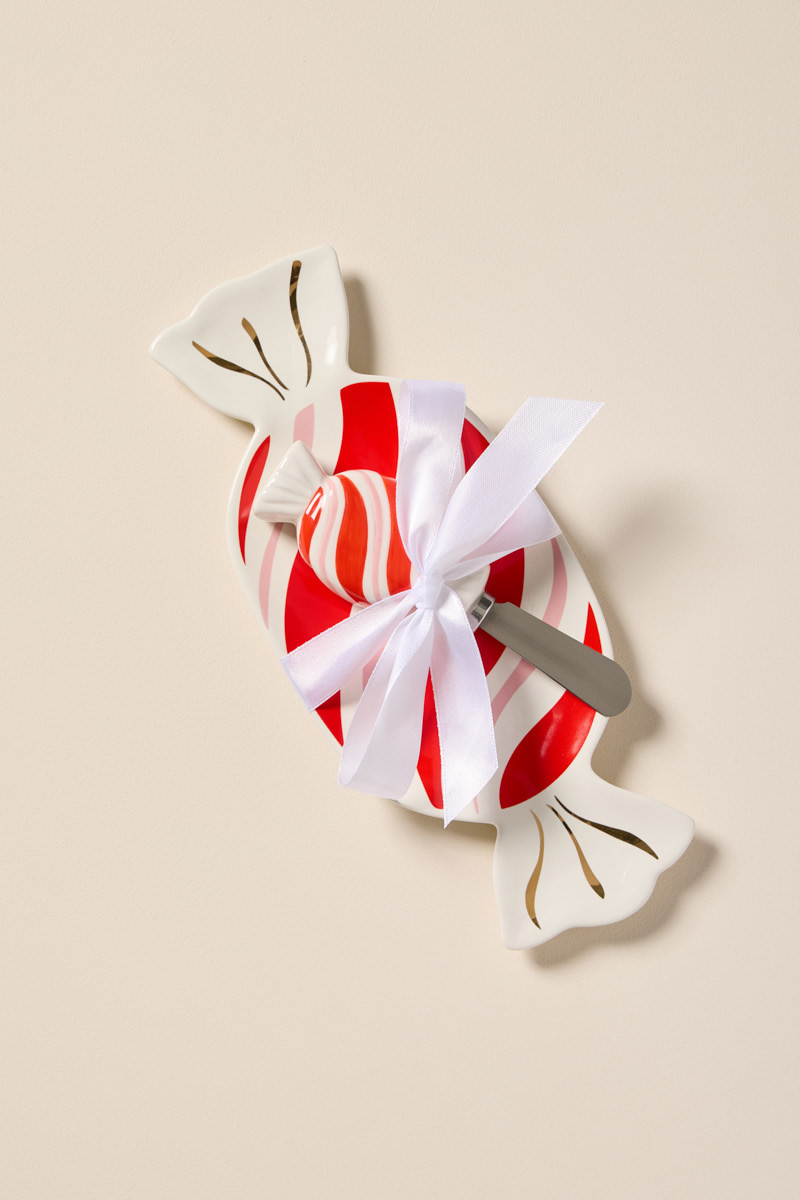 Peppermint Platter With Spreader