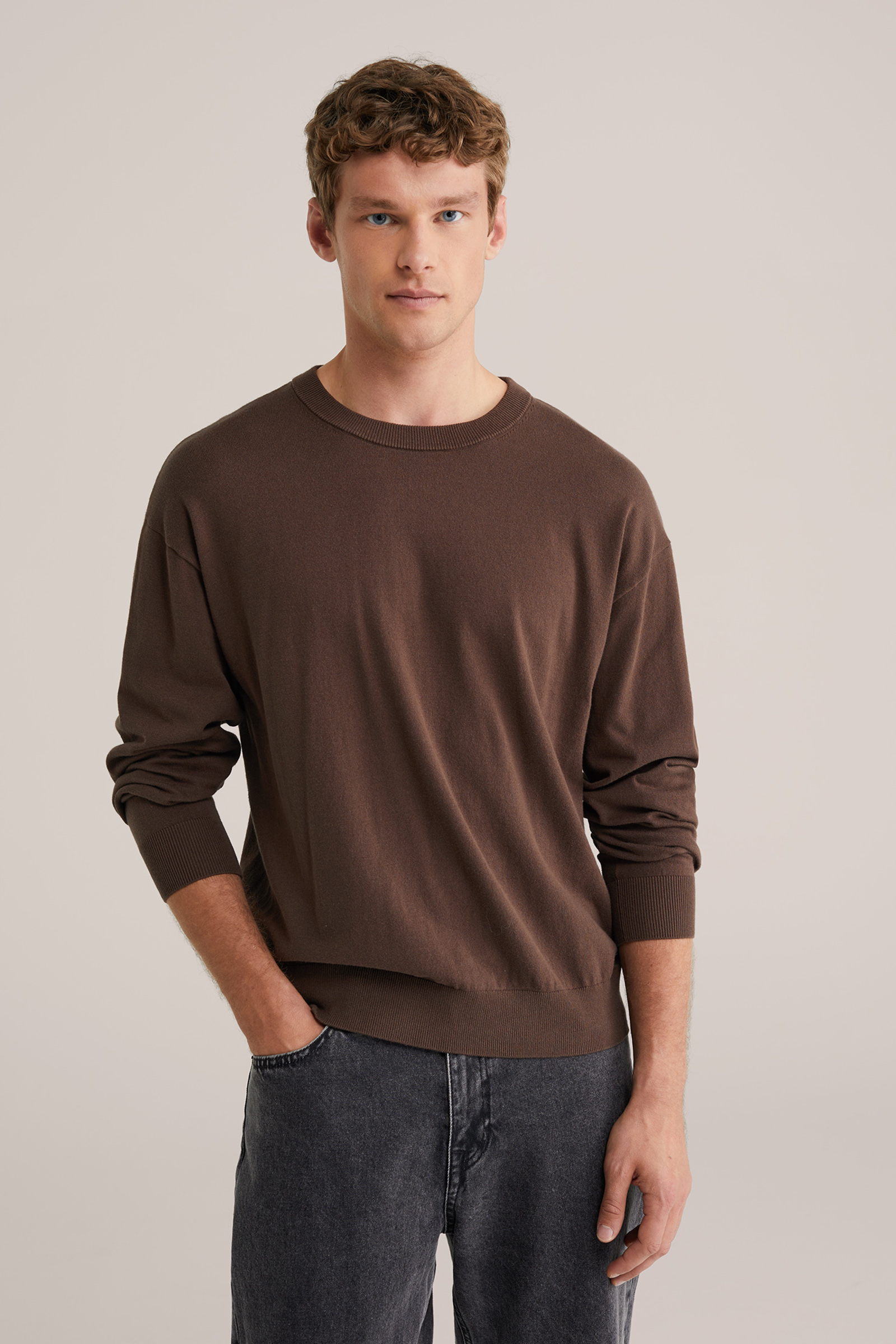 Heren loose fit trui