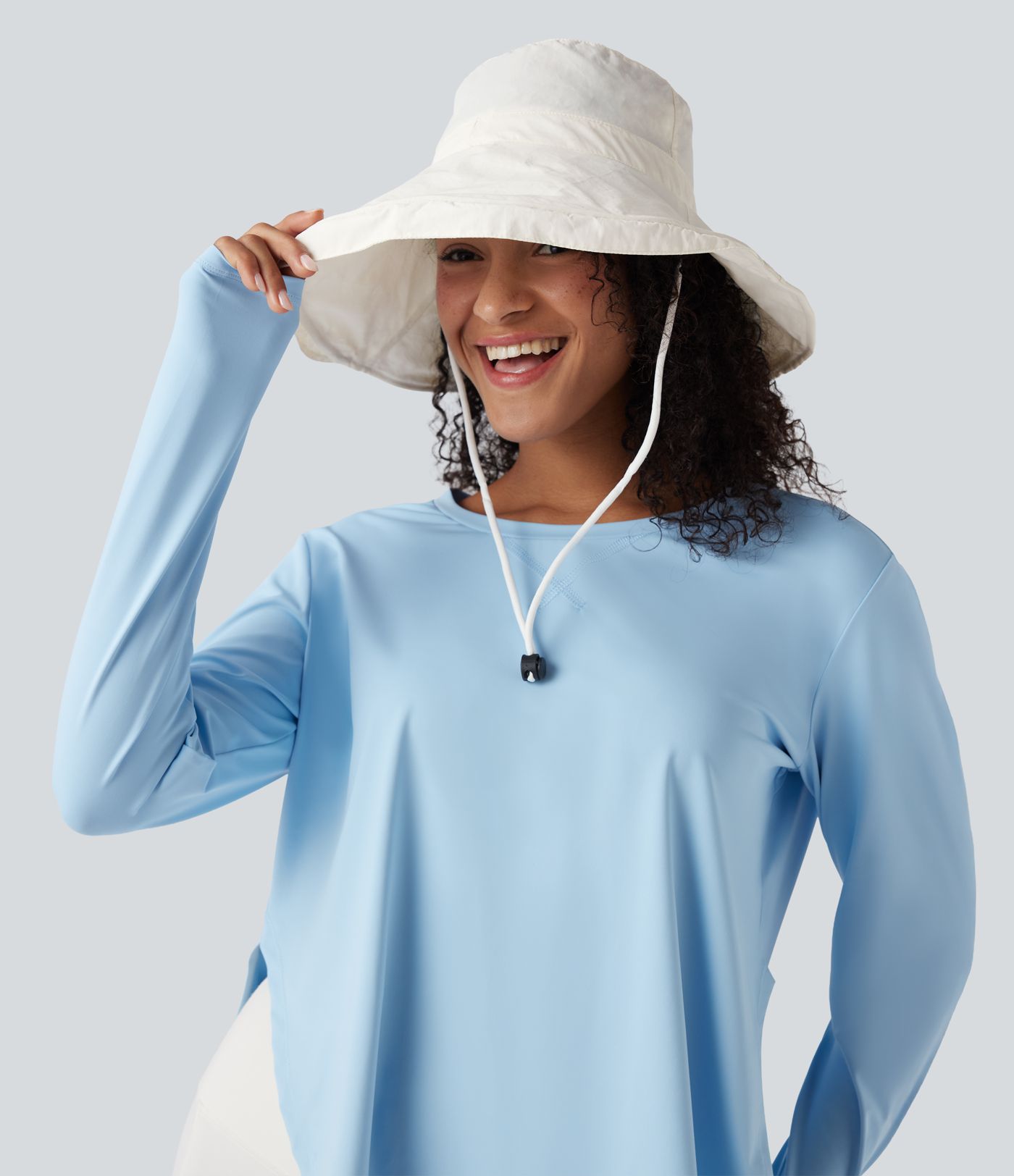 Chapeau de soleil large bord réglable - UPF40
