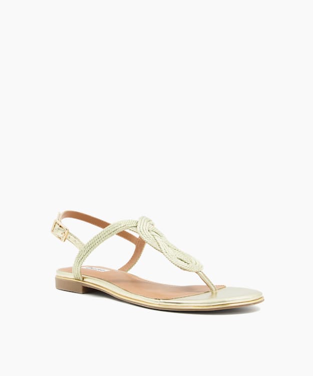 Logics Gold - Thong-Strap Flat Sandals