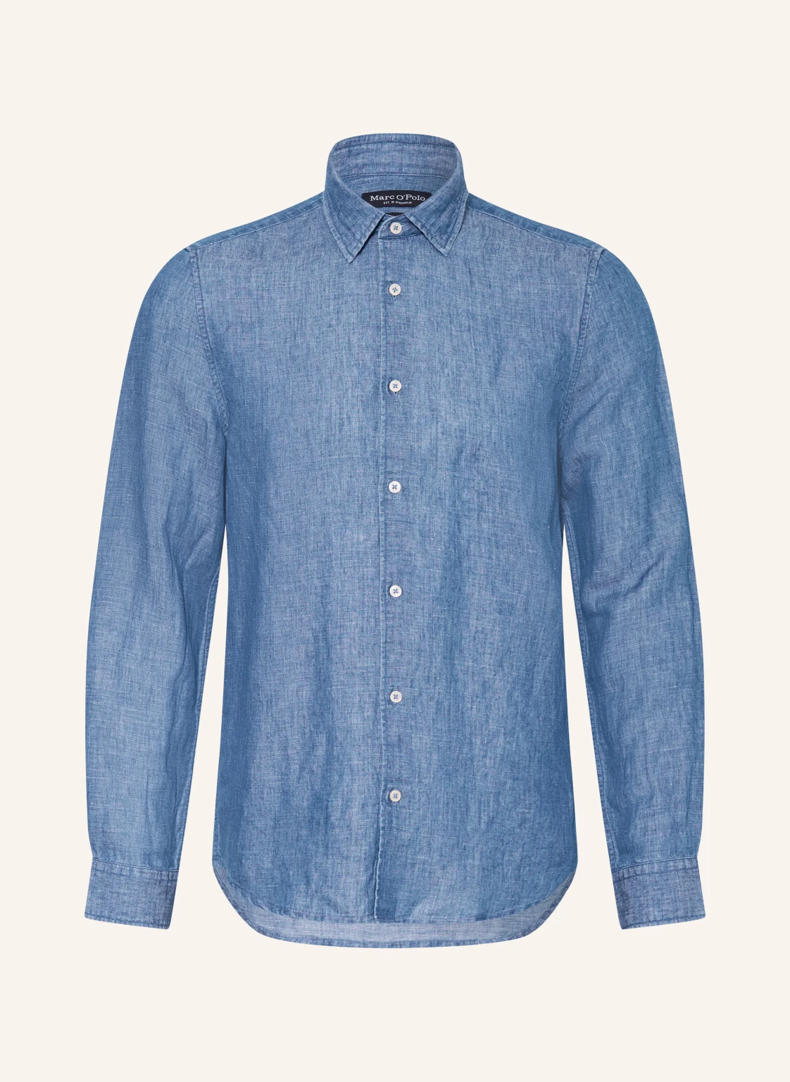 Marc O'Polo Hemd Shaped Fit mit Leinen