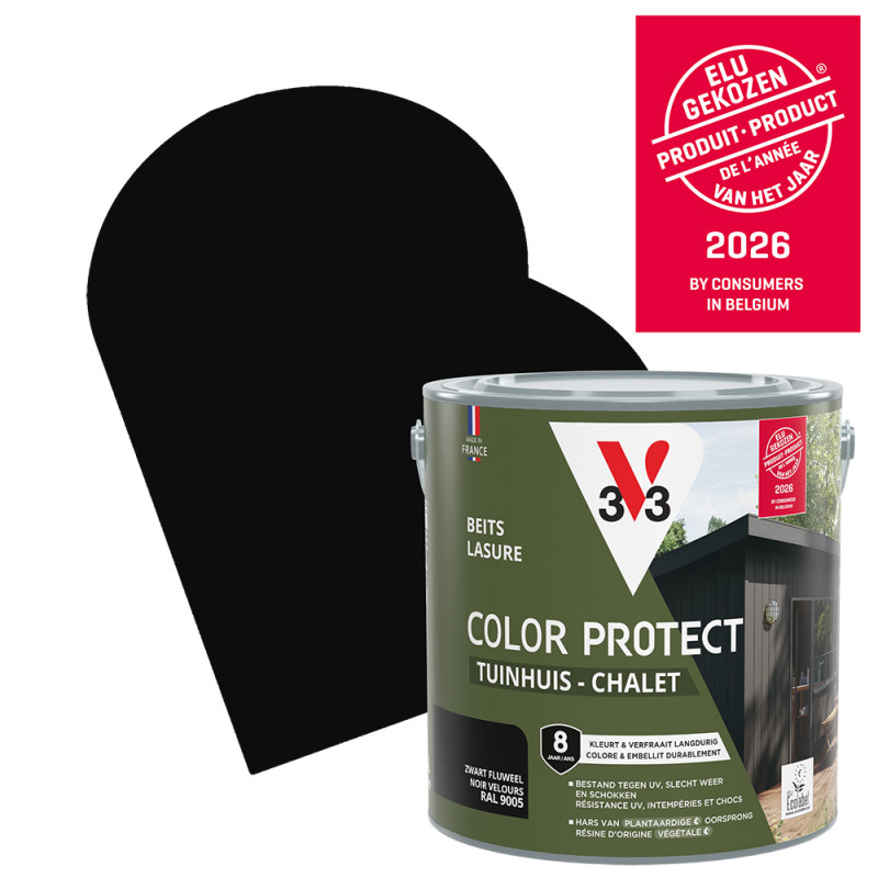 Lasure pour chalet Color Protect noir 2,5 L V33
