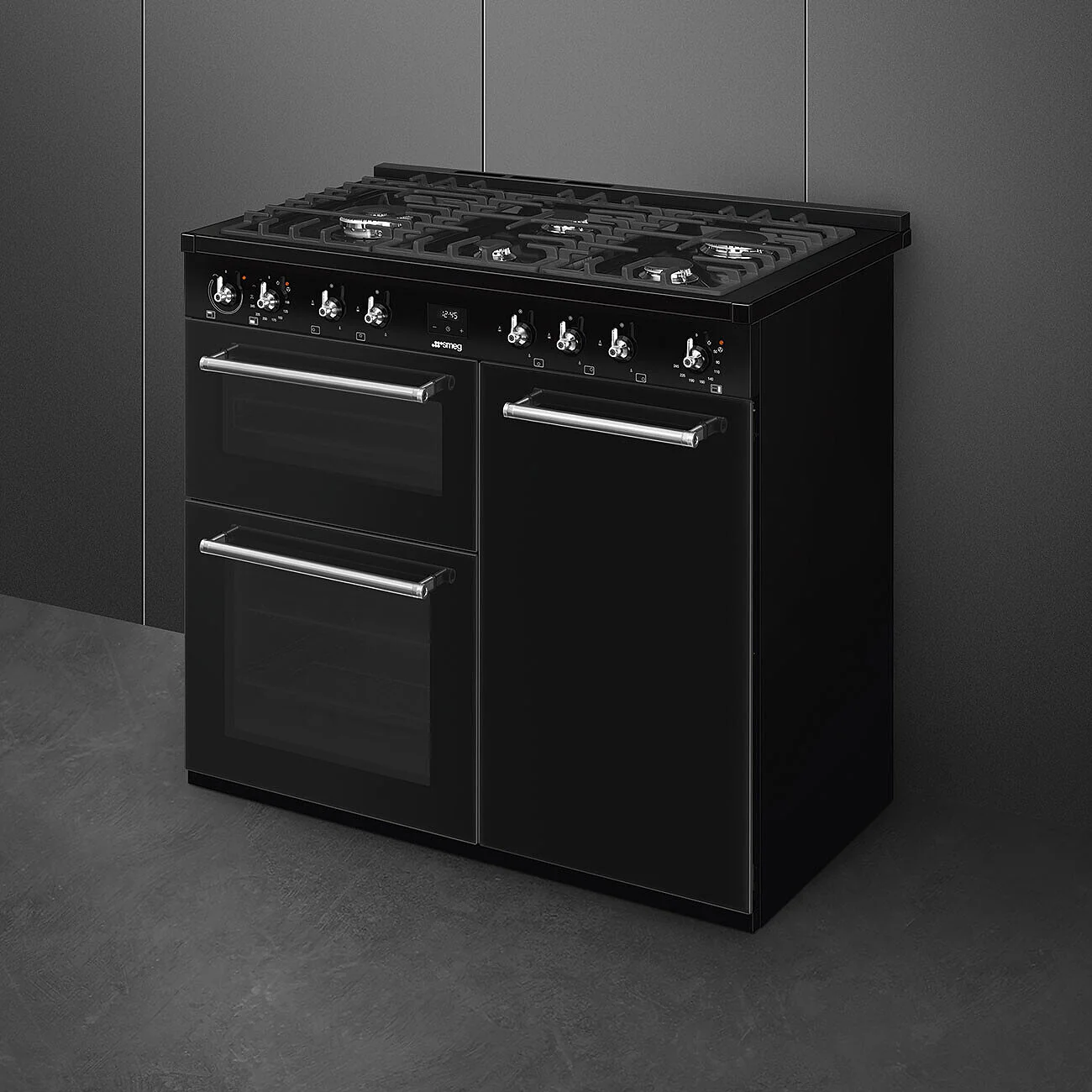 100cm Concert Dual Fuel Range Cooker Black