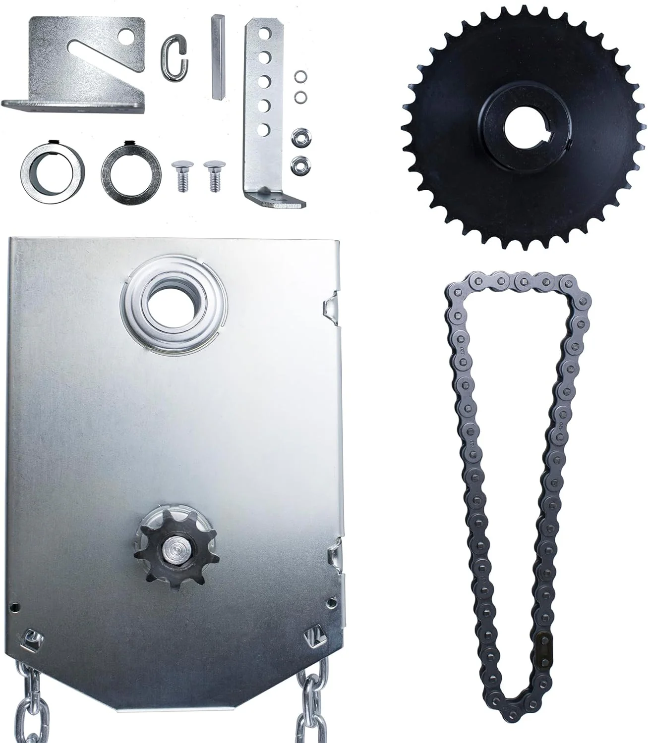 Garage Door Chain Winch, 4:1 Reduction Heavy-Duty Winch for Rolling Shutter  Garage Door Opener