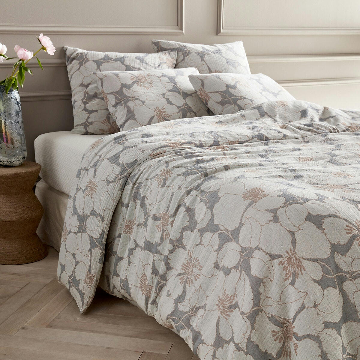 Housse de couette double gaze de coton bio, Tamia