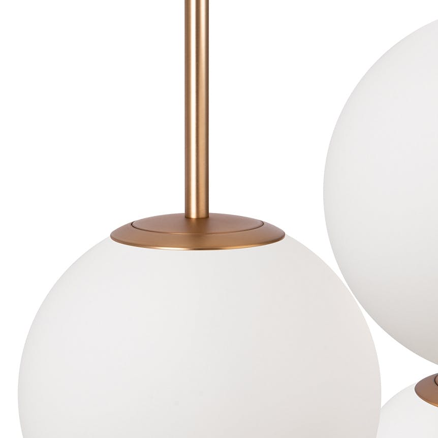 Suspension moderne dorée - 3 globes en grappe DELTONA
