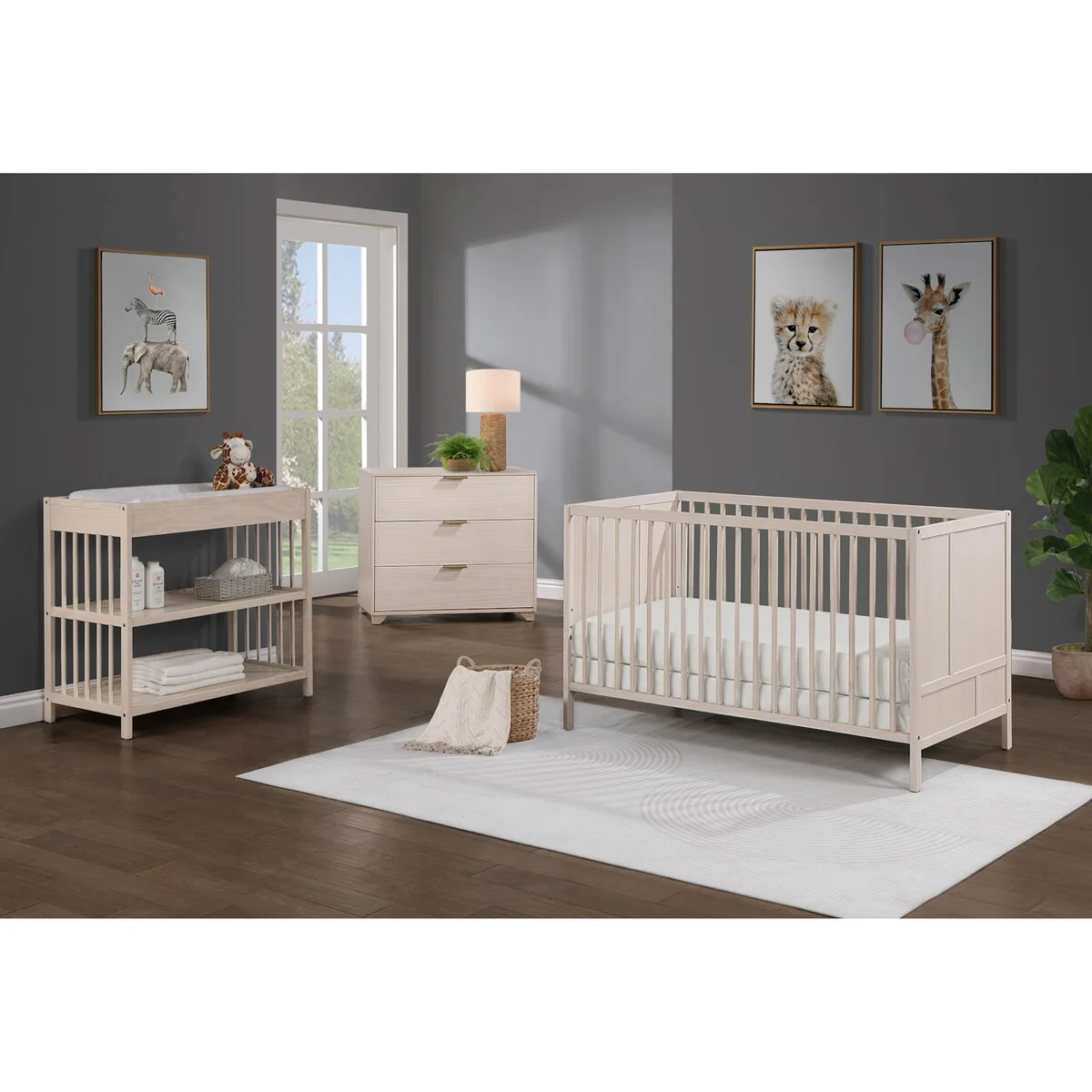 Pixie Finn 3-in-1 Crib in Washed Natural