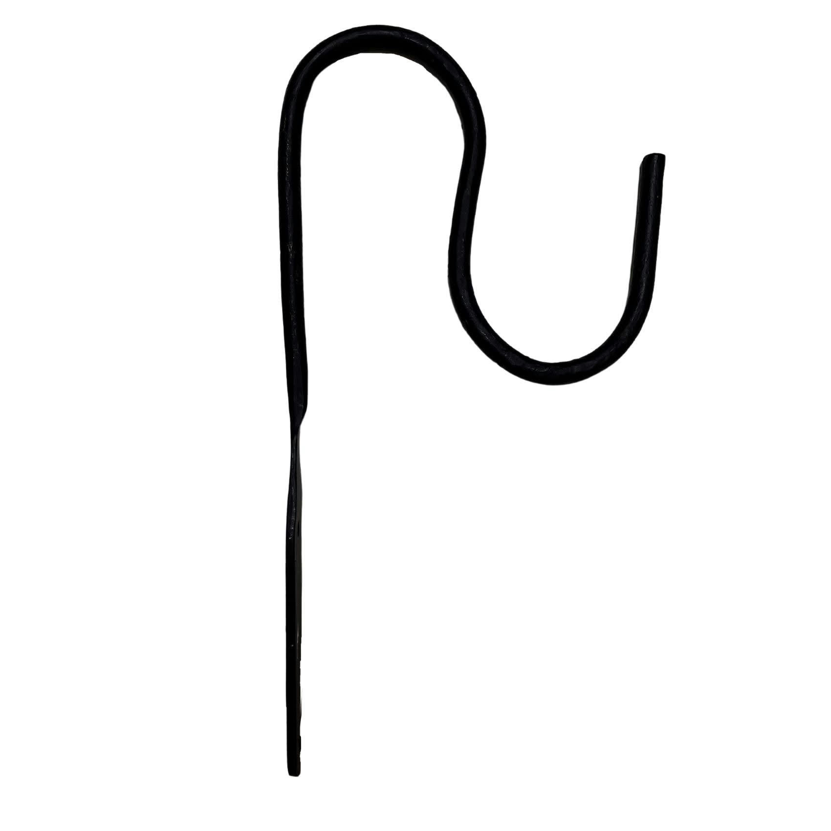 - Grande patère crochet en s brut métal noir 30 cm