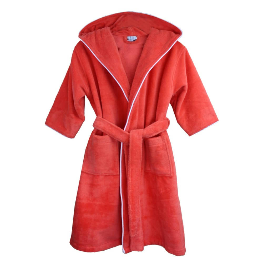 TEDDY CORAIL - Peignoir  coton & autres fibres orange M