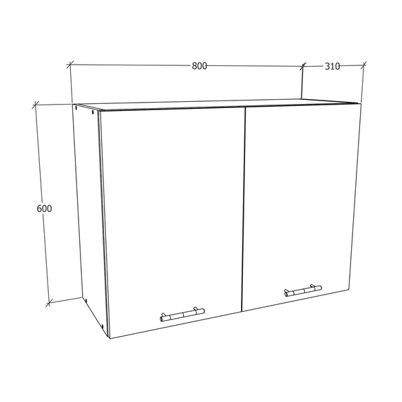 Hängeschrank »Esilo«, BxHxL: 80 x 60 x 31 cm