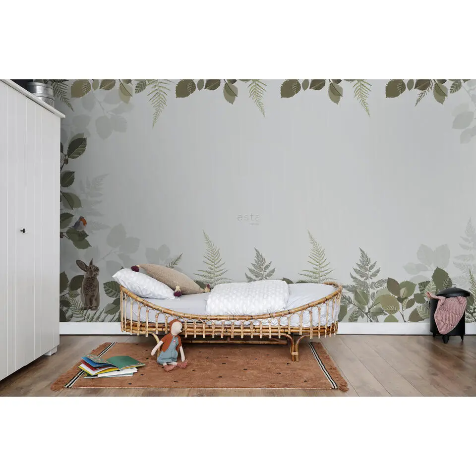 ESTAhome fotobehang bosdieren groen en bruin - 500 x 279 cm
