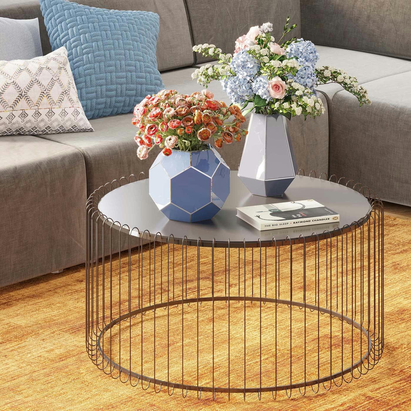 ART - Vase Art bleu 17cm Kare Design