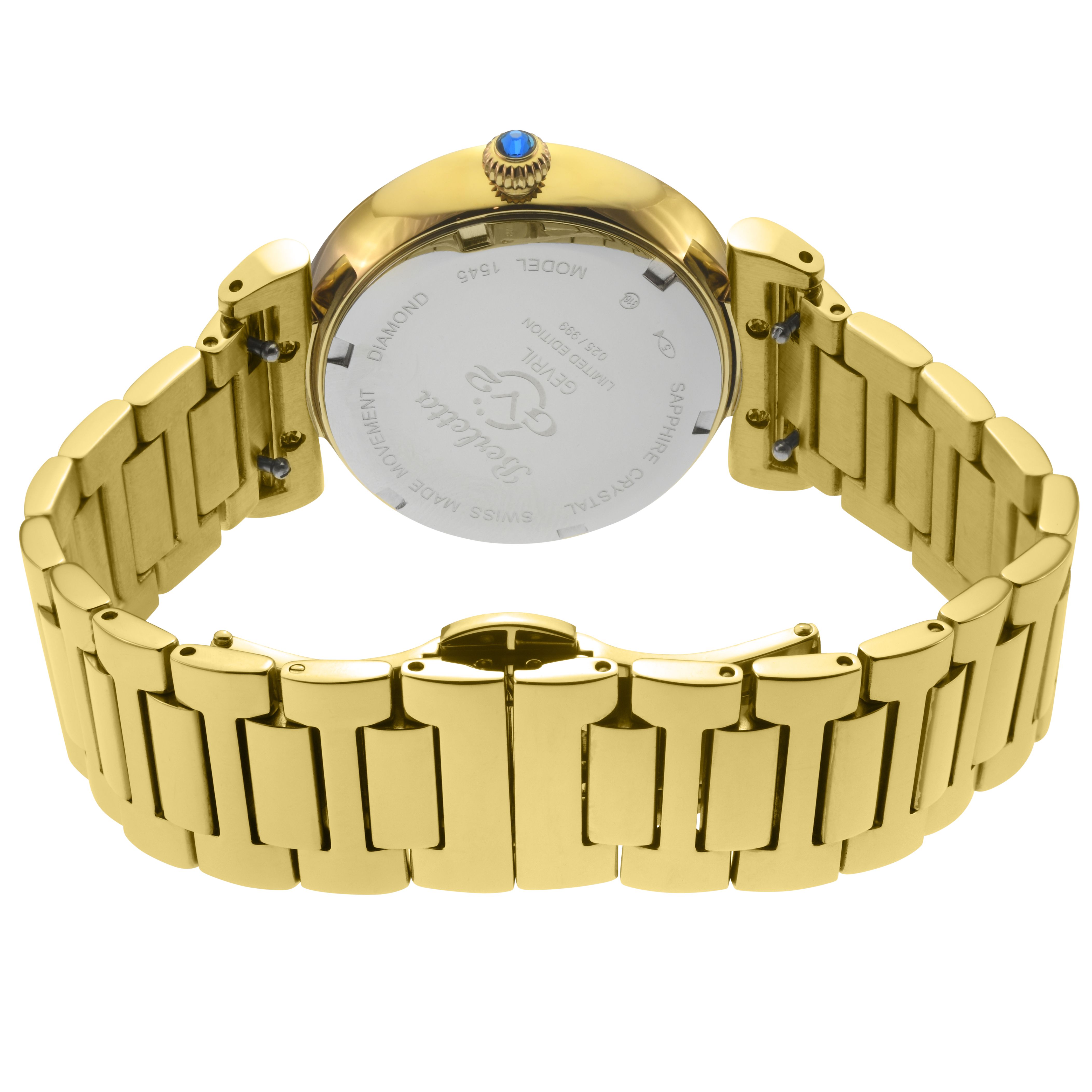 GV2 Berletta, Swiss Quartz Watch, White Dial, 316L Stainless Steel, and Sapphire Crystal