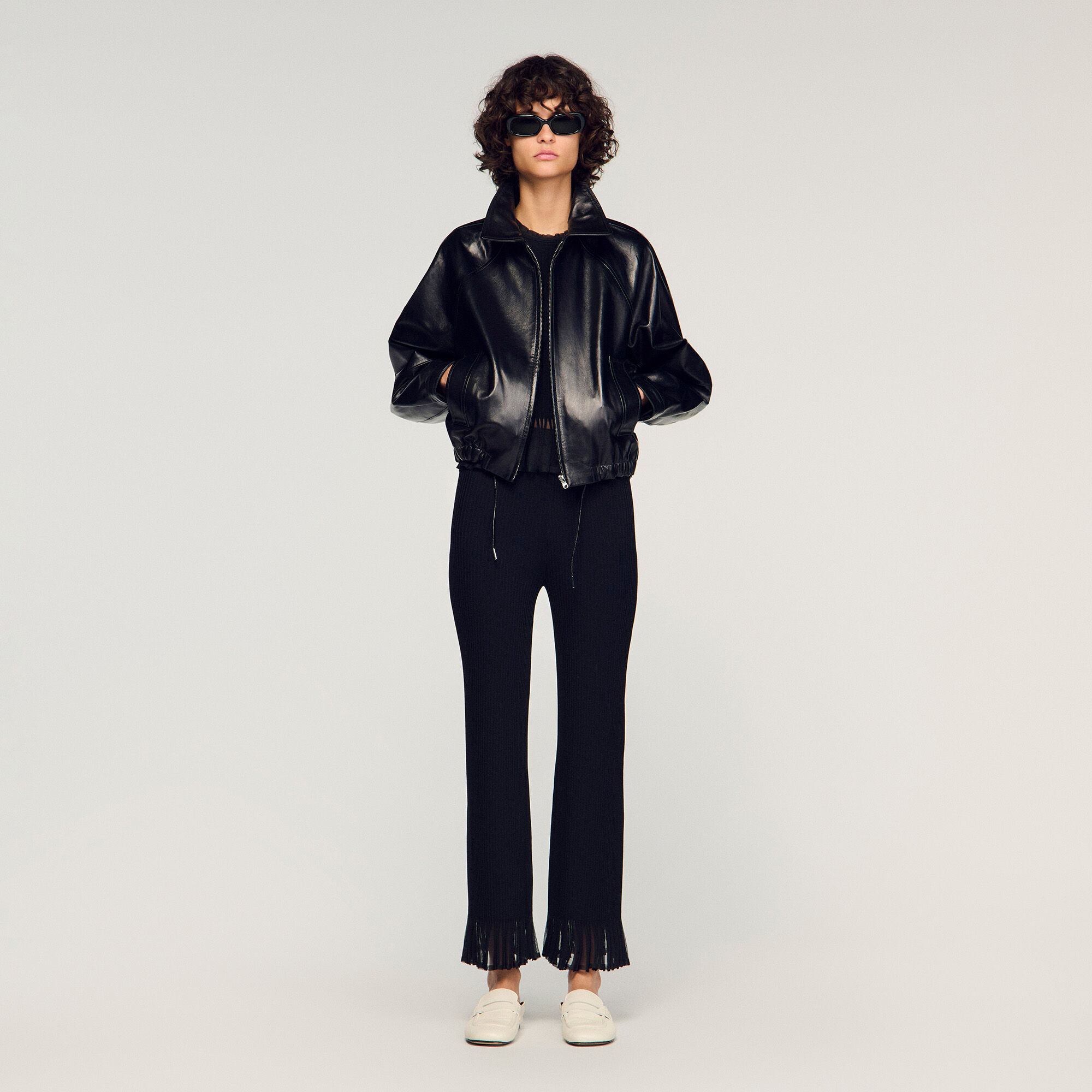 Pantalon volanté en maille