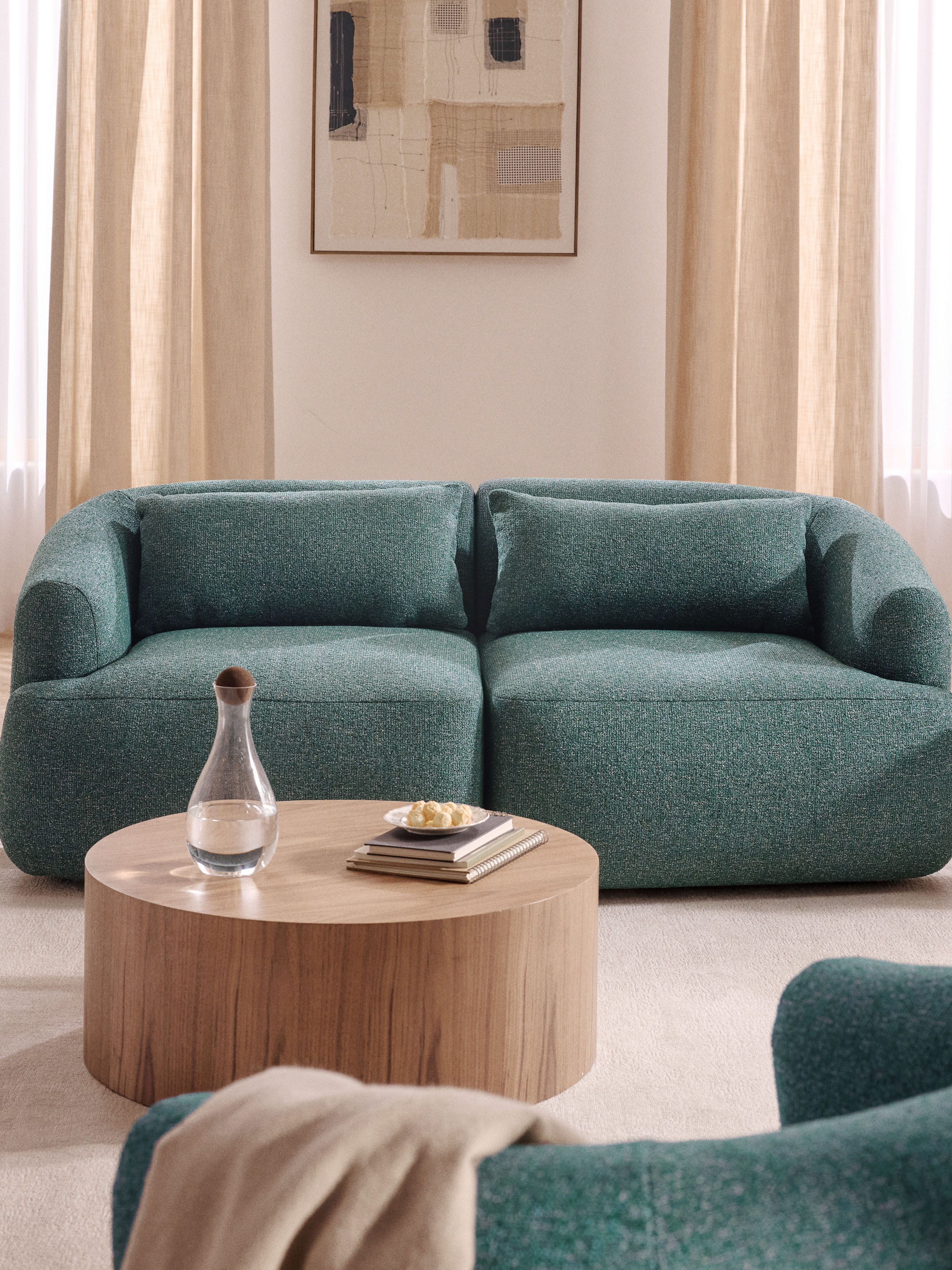 Bouclé-Sofa-Kissen Sofia