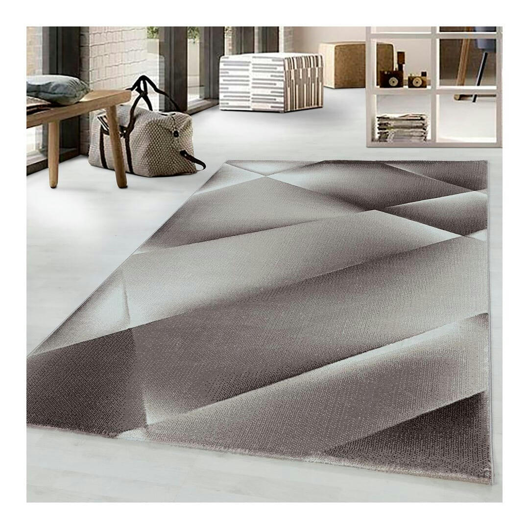 FAUVETTE - Tapis  design en polypropylène marron 160x230