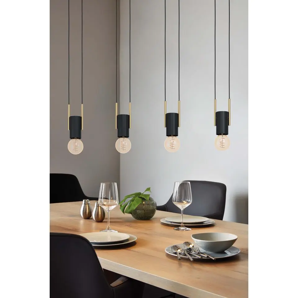 EGLOBitachitoHanglamp-E27-93cm-Zwart/Koper