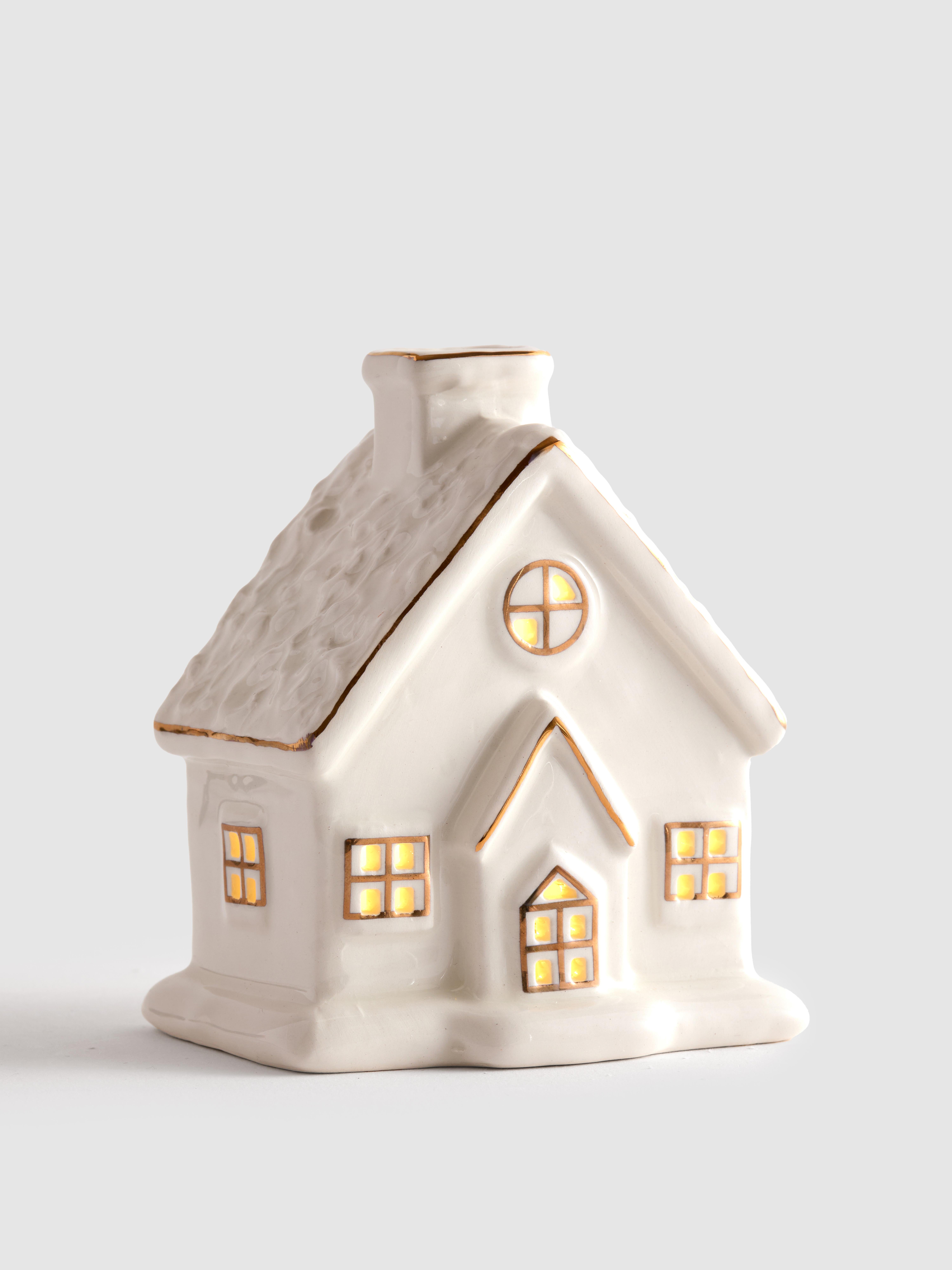 Small LED Christmas House Ornament