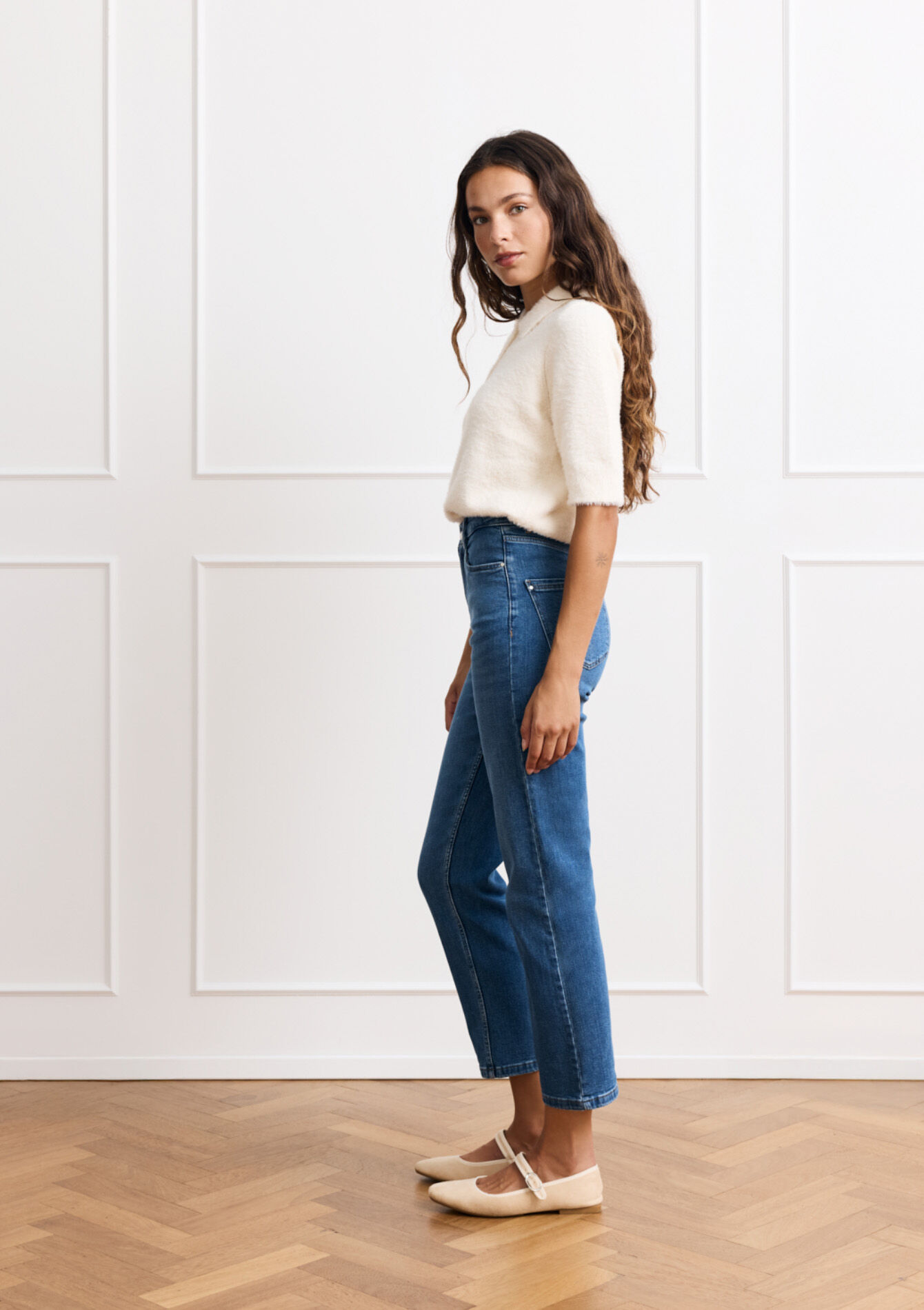 Hoge taille rechte jeans