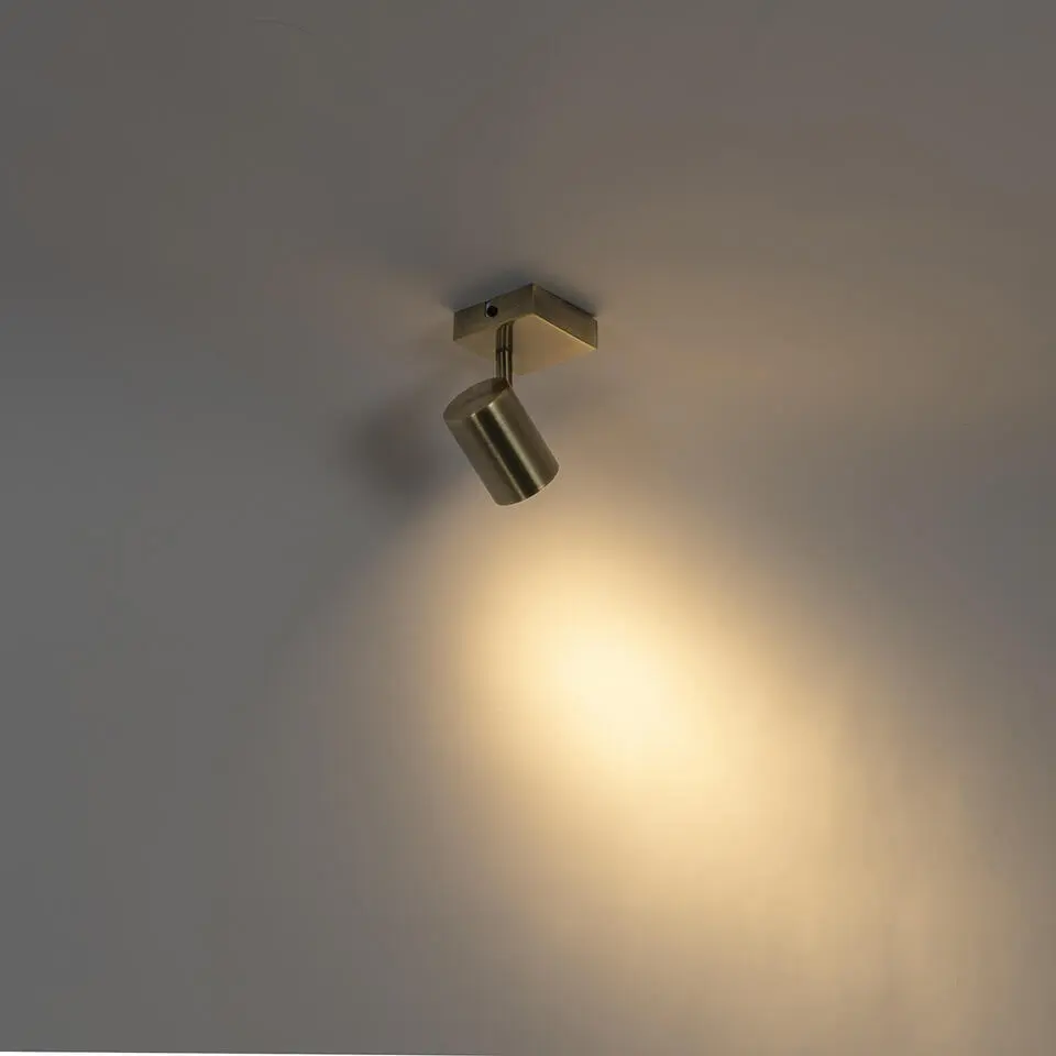 Qazqa verstelbare plafondspot jeana bronskleurig gu10