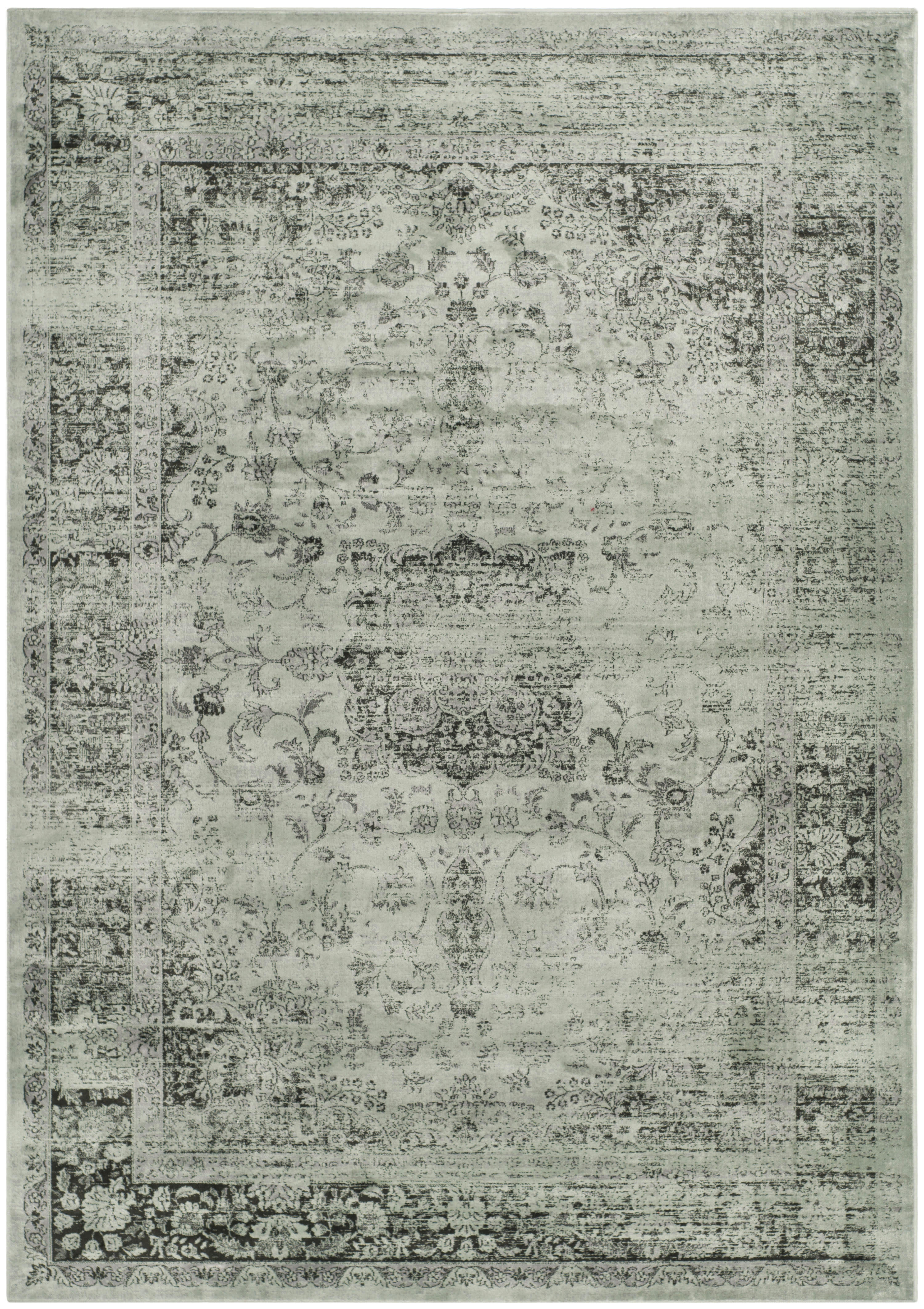VINTAGE - Tapis de salon interieur en gris & epicea, 201 x 279 cm