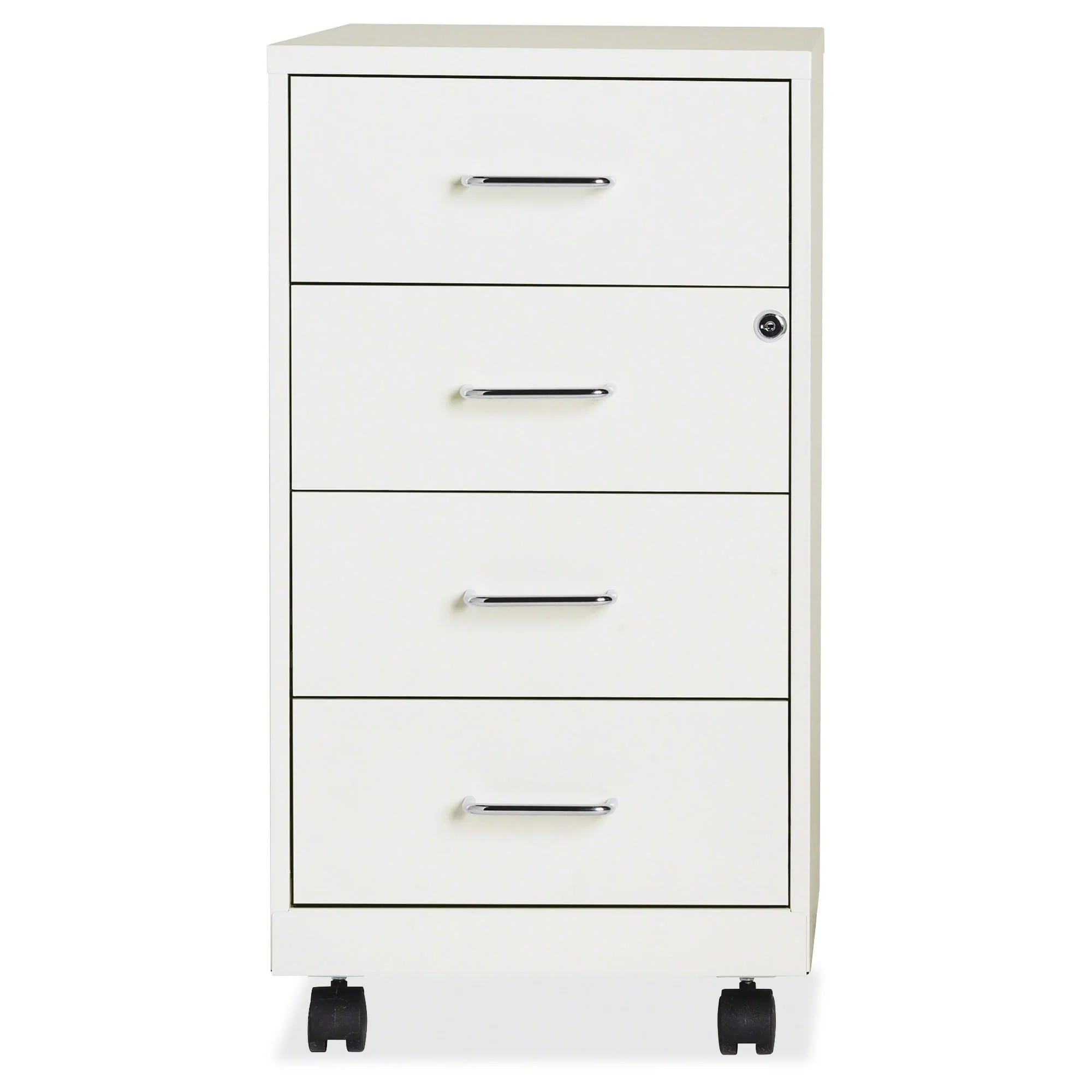 Space Solutions 18 Deep 4-drawer Mobile Organizer Cabinet,Pearl White