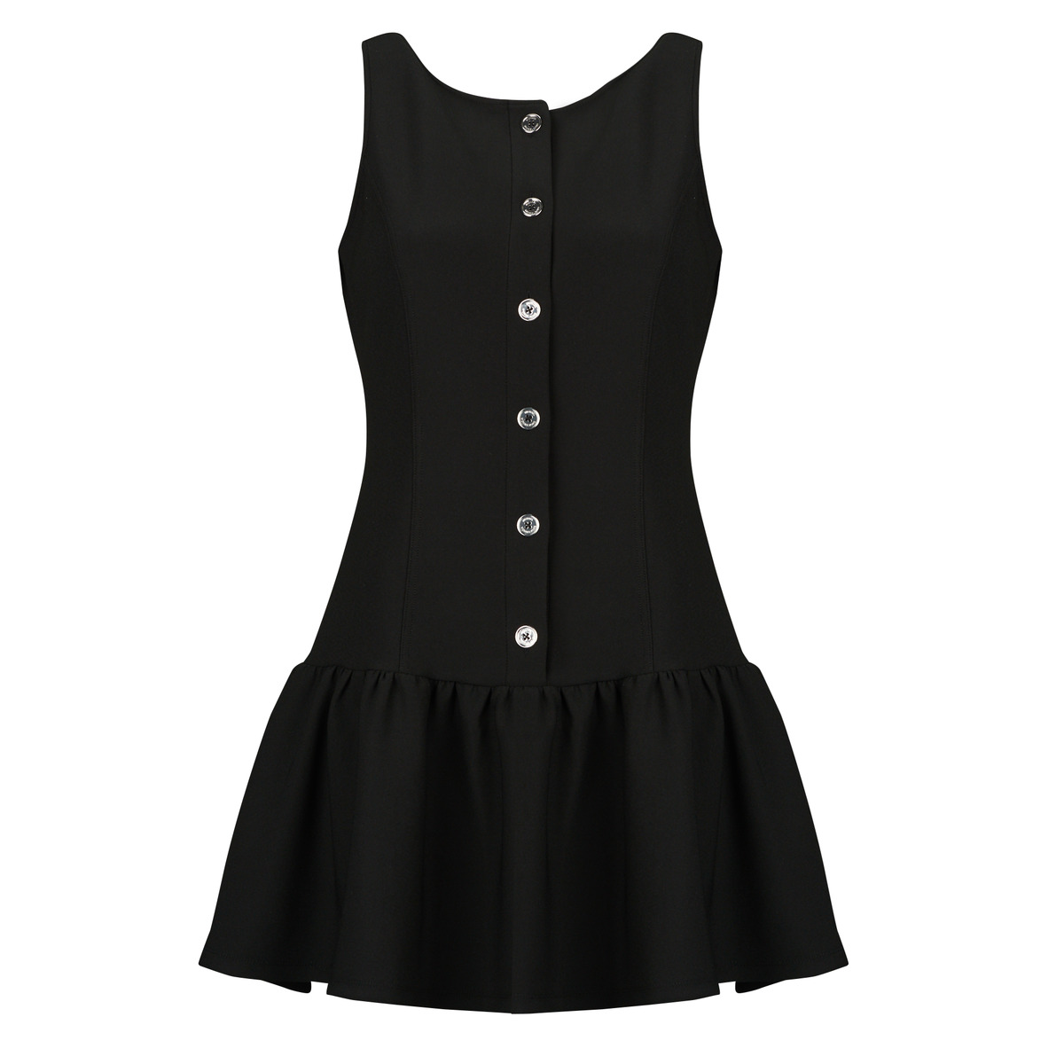 MICHAEL Michael Kors - BTN FNT DROP WAIST MINI - Black