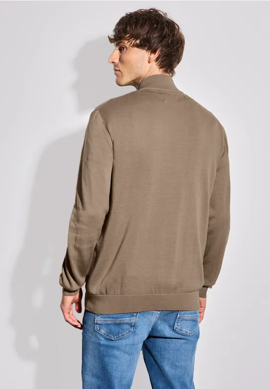 Basic Strickjacke mit Zipper