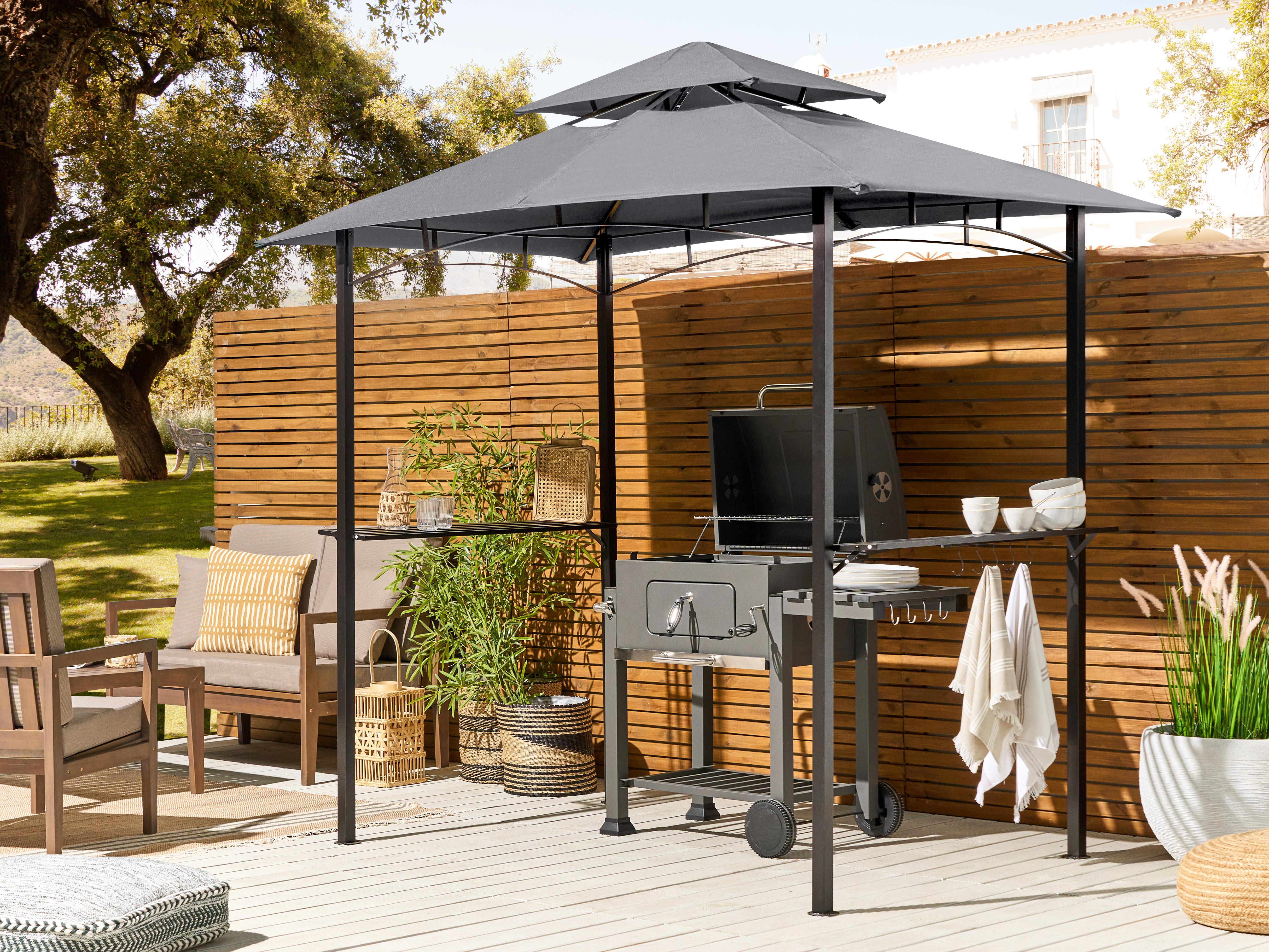 Gazebo NARO Metal 240 cm 148 cm Grey