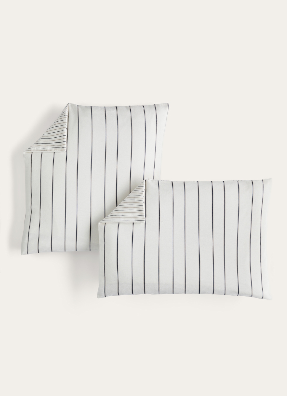 SET DE 2 TAIES D'OREILLER EN FLANELLE CHARLES ECRU