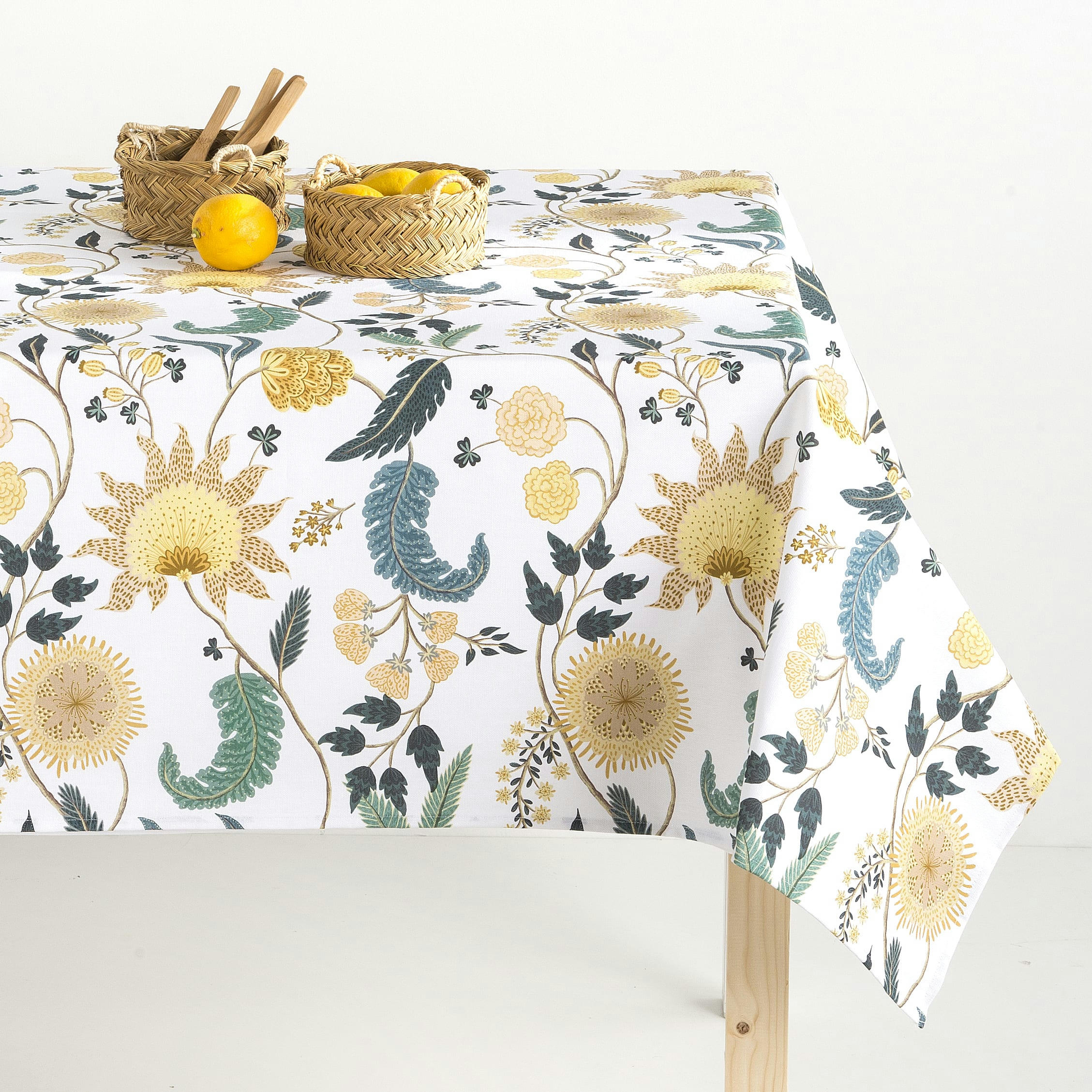 FLYNT SUNNY - Nappe en coton biologique antitâche imprimée multicolor 140x140 cm