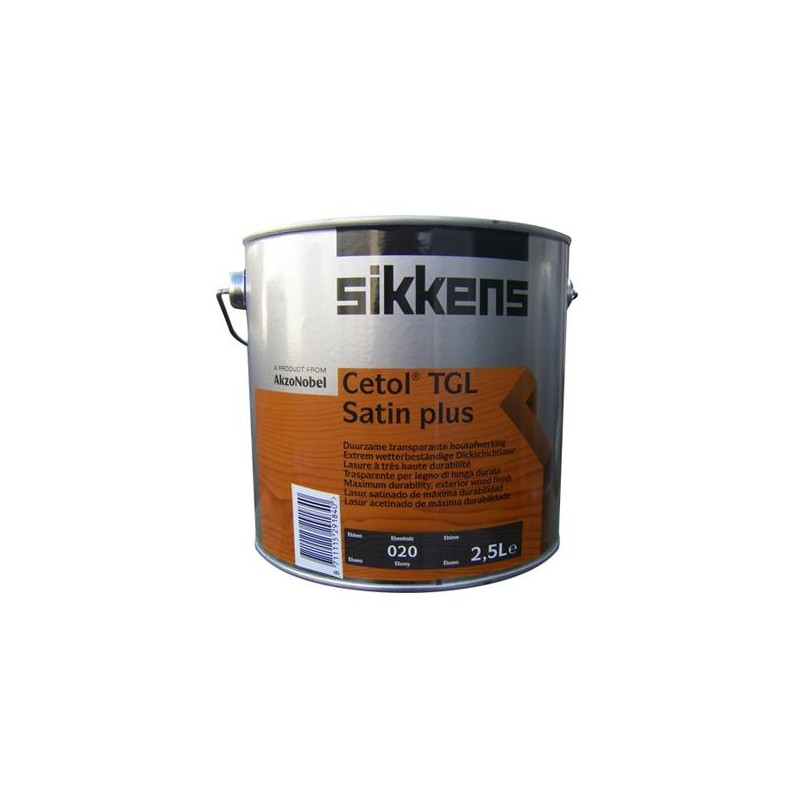 Lasure TGL Plus ébène satiné 2,5 L SIKKENS