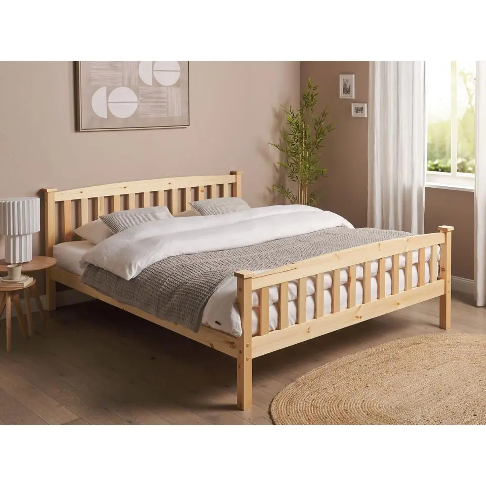 GIVERNY - Bed - Lichthout - 160 x 200 cm - Dennenhout